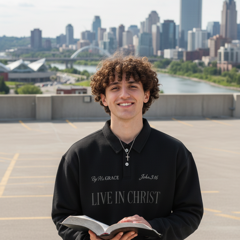 Live in Christ Polo Sweatshirt