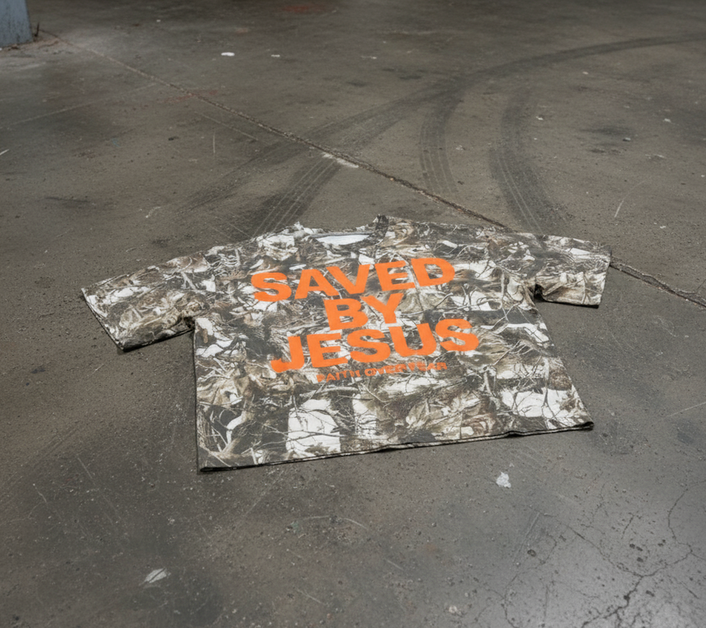 Saved By Grace Camo Tshirt