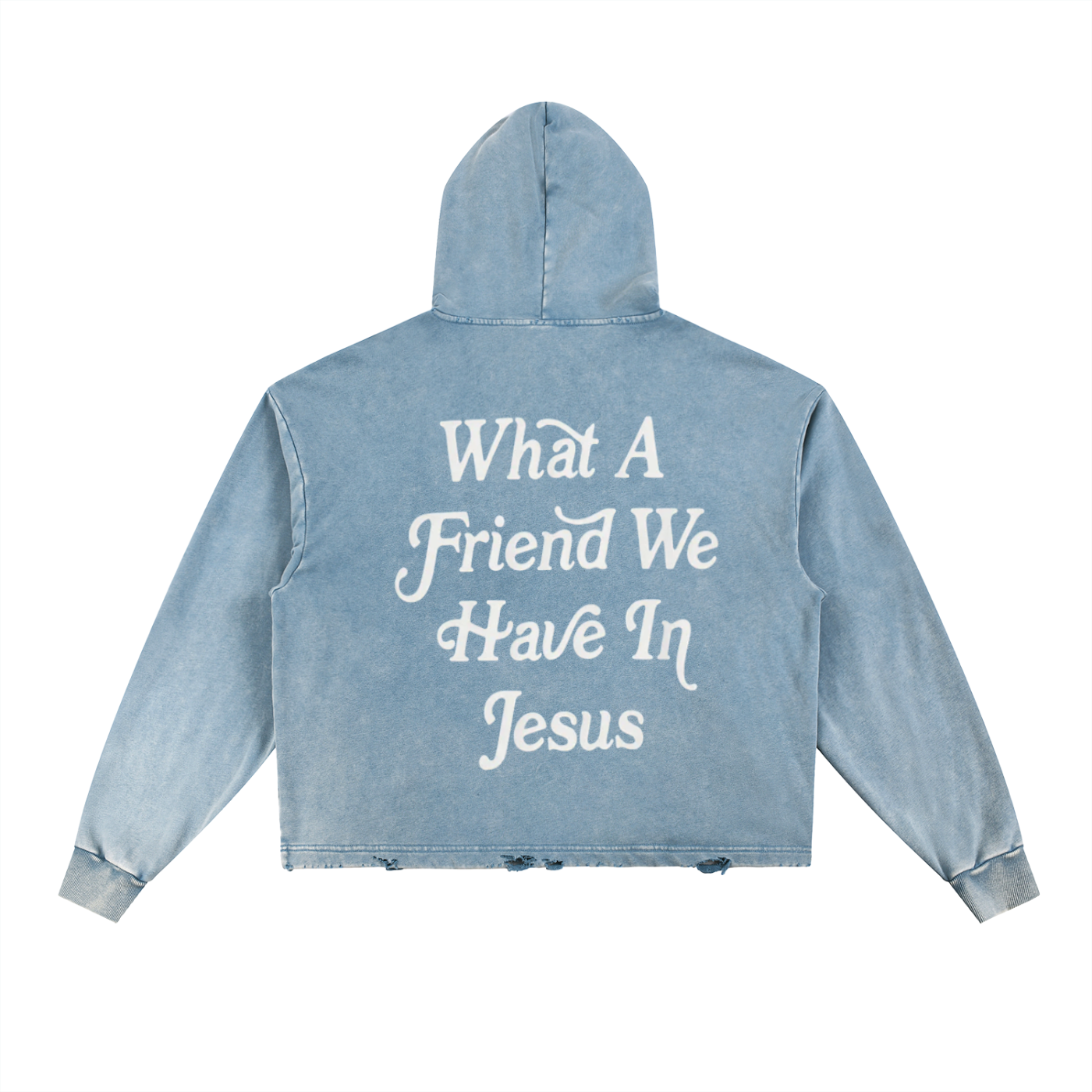 Friend in Jesus Denim Hoodie