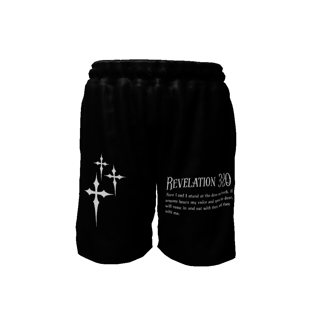 Revelation 3:20 Basketball Shorts